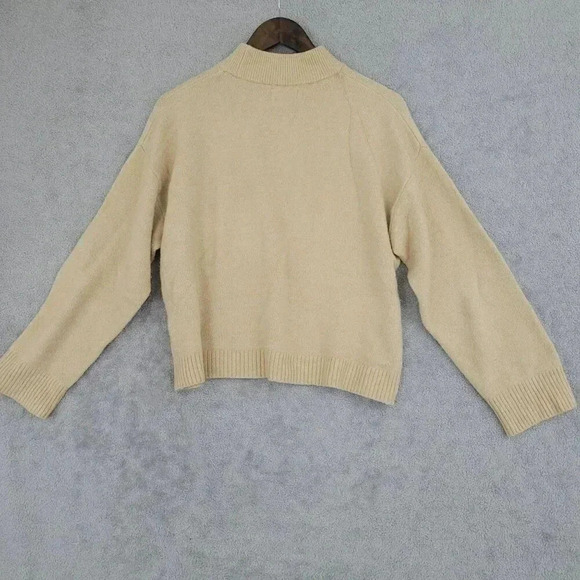 Calvin Klein Jeans Womens Knit Crop Sweater L Mock neck 7CT - Picture 2 of 6